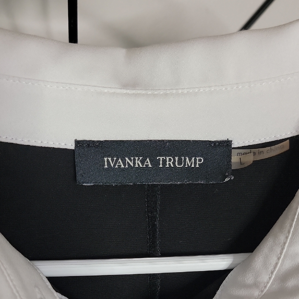 Ivanka Trump Black and White Polo Dress L - Picture 2 of 5